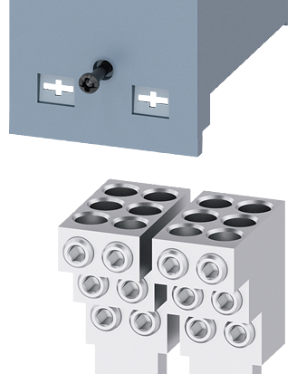 Borne para conductor redondo, 6 cables, 2 unidades, accesorio para: 3VA1 160