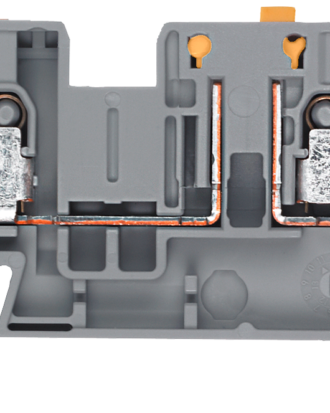 Borne seccionador con cuchilla, 4 mm², 6,2 mm de ancho, gris